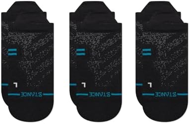 Stance Icon Athletic Performance Tab Socks 3-Pack, Nylon Blend Socks, Arch Support