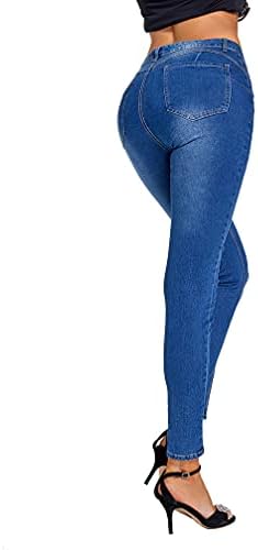 FISCLOSIN Womens Low Waist Stretch Pants Push Up Butt Lifting Skinny Colombian Jeans
