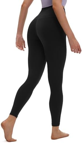 High Waisted Soft Leggings 25" Stretchy Workout Yoga Pants for Women