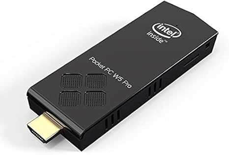 W5 Pro Mini PC Intel Atom Z8350 Windows 10 Pro Computer Stick 4GB DDR 64GB eMMC Support 4K HD, Dual Band WiFi AC, 2 USB Port, BT 4.2
