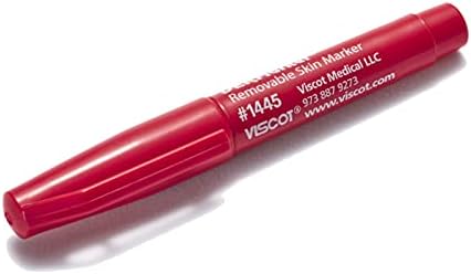 Viscot Mini EZ Removeable Ink Skin Marker Red 10 Pack
