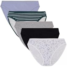 GapBody Women's 5-Pack Organic Cotton Stretch Bikini Panties, Ladies Soft Breathable Comfort Sexy Underwear - Fashion Pack Small