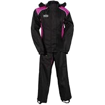 First Mfg Co Women's Motorcycle Ripstop Rain Suit, Water Resistant, Breathable, Lightweight, Soft and Comfortable Rain Gear