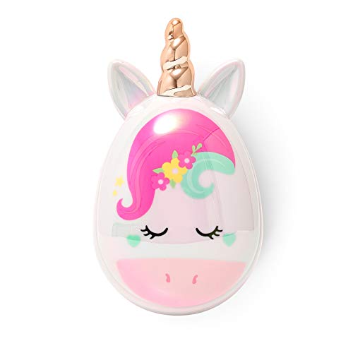 Legami - Hair Detangling Brush, 6.8x.5cm, Amazing Hair, Theme O, Melts Each Knot Without Tearing Or Damaging Hair, Flexible Teeth Of Different Heights, Unicorn