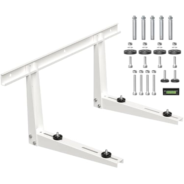 Mini Split Wall Mounting Bracket for 7000-18000 BTU Outdoor Condenser Ductless Universal Air Conditioner and Heat Pump System Support up to 330 lbs
