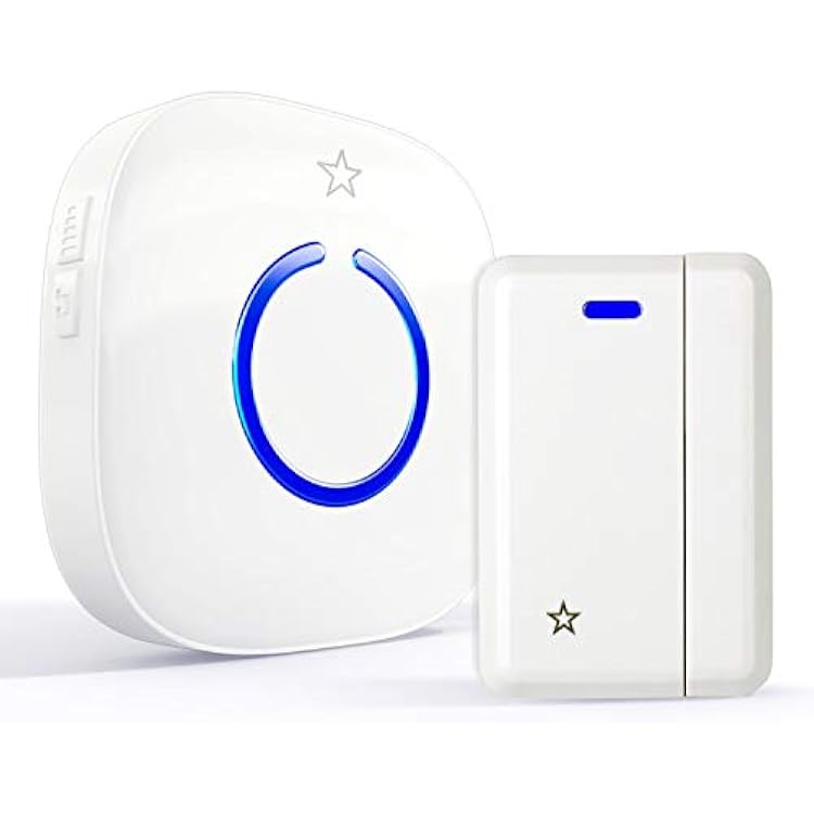 Hands-Free Door Chime or Window Alert with Magnetic Sensors, Activates When Door or Window is Opened, Door Open Chime or Window Alert, 1 Door Sensor  1 Plug-in Receiver