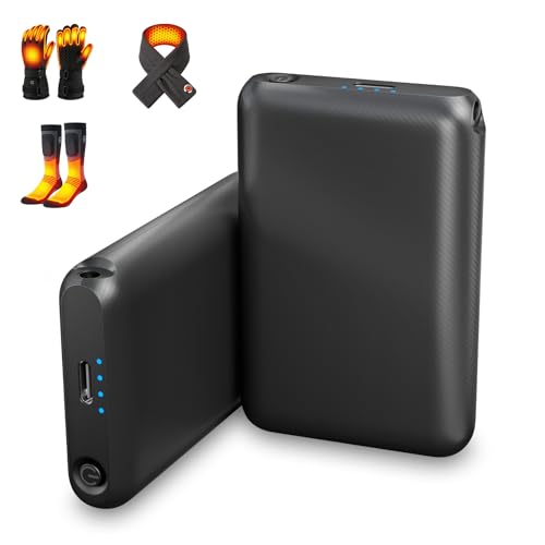 BIAL 1 Pair 7.4V 3000mAh 22.2Wh Lithium Batteries, Rechargeable Batteries for Heated Socks, Heated Gloves, Heated Insoles, Feet Warmers, Heated Scarf, Battery Pack with 3.5mm Female DC Jack