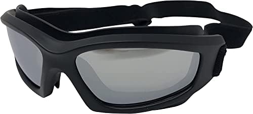 Motorcycle Goggles For Men: Heavy-Duty Motorcycle Riding Goggles wHard Case, Cleaning Cloth, Pouch