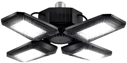 Deformable LED Garage Lights - 12000 Lumen 6500K Daylight 120W, Four Leaf Garage Organization Ceiling Lighting