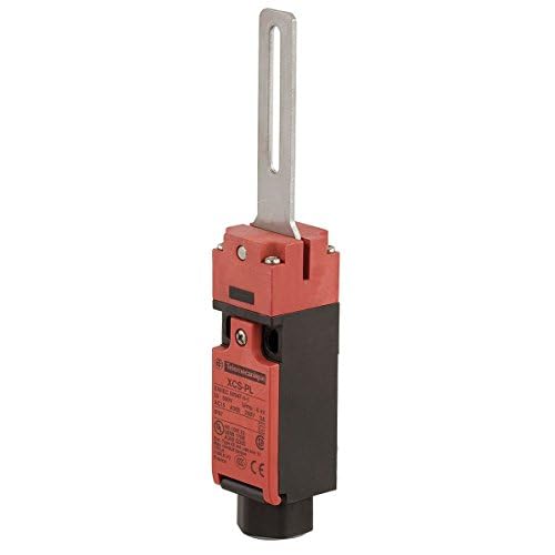 Telemecanique Sensors XCSPL553 Safety Interlock, 1 NO  1 NC, Middle-Position Straight Lever, 12 NPT Cable Gland, Plastic Enclosure