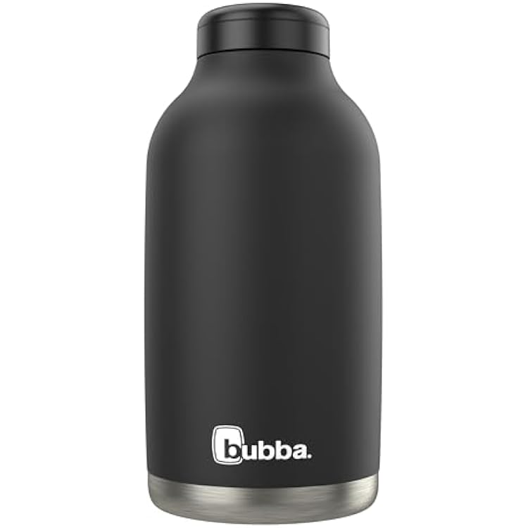 Bubba Radiant Stainless Steel Growler Simple Lid 64oz, Rubberized Water Bottle, Medium, Licorice