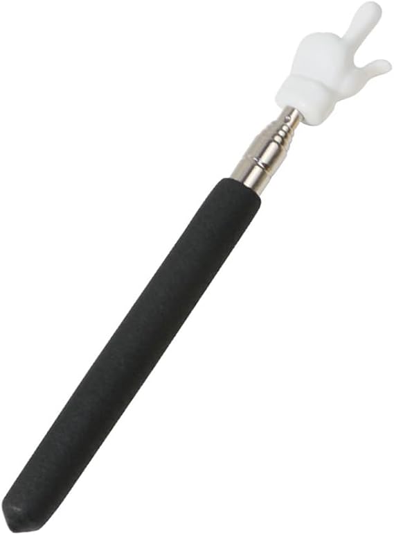 Teacher Pointer Sticks Finger,Pointer for Classroom,Telescoping Hand Pointer, Retractable Classroom Pointer Fingers for Elementary School Kindergarten Teacher,Classroom Supplies (1 PCS, Black)