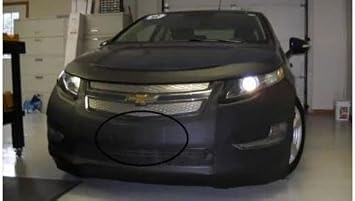 Lebra 2 Piece Front End Cover Black - Car Mask Bra - Fits - Chevy Volt 2011-2015