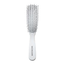 SACHAJUAN Detangling Hairbrush | Gentle Knot Removal for Wet & Dry Hair | Soft Nylon Bristles & Flexible Pins Reduce Breakage, Enhance Shine & Support Scalp Health