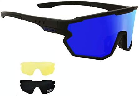 Sports Sunglasses Cycling Glasses Pink Polarized Glasses Baseball glasses with 3 lenses,Fishing,Ski Running Golf