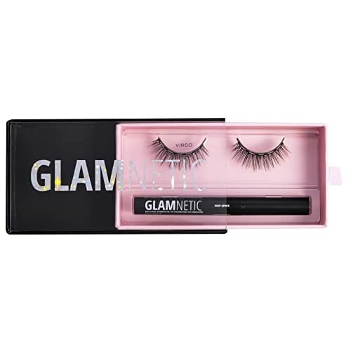 Glamnetic Magnetic Eyelashes Lash Kit | Virgo  Magnetic Eyeliner Pen Lashes Pack, Dramatic Long Eyelash Kit, Reusable up to 60 times - 1 pair  liner