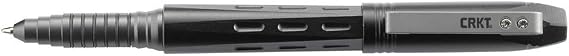 CRKT Tao 2 Tactical Pen: Everyday Carry Self Defense Survival Pen, Gray Anodized Aluminum, Fisher Space Ink Cartridge, Pocket Clip, Protective Case TPENAEG