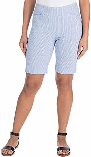 Hilary Radley Womens Stripes Bermuda Short
