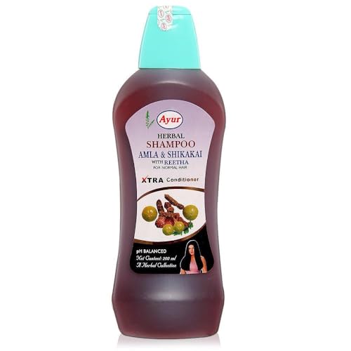 Ayur Herbal Shampoo, Amla & Shikaki with Reetha For Normal Hair Xtra Conditioner 500ml by Ayur