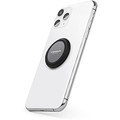 VONMAHLEN Backflip Signature Mobile Phone Finger Holder Magnetic and Tripod Function - Compatible with iPhone and Any Smartphone - Elegant Finger Holder Plus Magnetic Holder for Car - Black