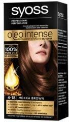 Syoss Oleo Intense Hair Color Dye 100% Pure Oils 0% Amonia 4-18 Mokka Brown