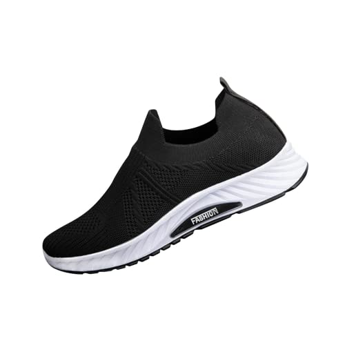 BORAMAX Mens Slip on Walking Shoes Ultra Light Breathable Non Slip Running Shoes Casual Fashion Sneakers Mesh Workout Sports
