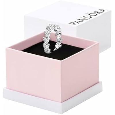 PANDORA Timeless Band of Clear Hearts Ring - Sterling Silver Ring with Cubic Zirconia - Jewelry for Women - Includes Gift Box