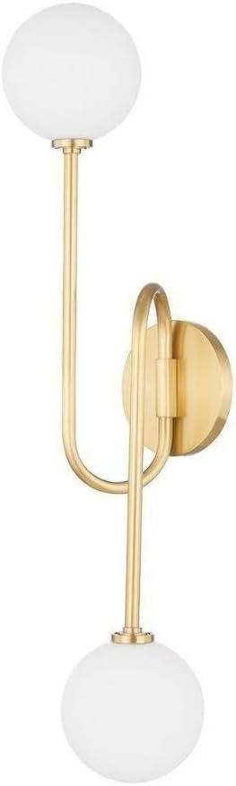 Mitzi H655102A-AGB Zani - 2 Light Wall Sconce 25.5 inches Tall and 8 inches Wide - Aged Brass
