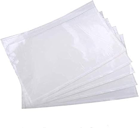 100 Pack-7.5x5.5 Packing List Mailing Envelopes Shipping Envelopes Packing List Clear Adhesive Shipping Label Sleeves Shipping Supplies for Small Businesses