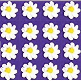 CakeSupplyShop White Daisies Royal Icing Sugar Decorations for Cakes and Cupcakes Food Decorations 16count