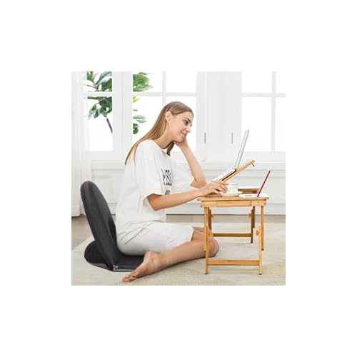 Nnewvante Black Floor Chair 42 Position and Laptop Desk Left-Right Handed