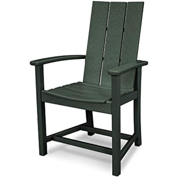 POLYWOOD Modern Adirondack Dining Chair in Green