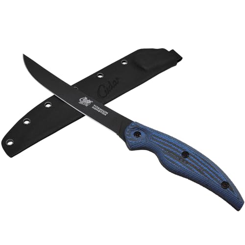 Cuda Semi-Flex Wide Fillet Professional Saltwater Precision Ground Edge Corrosion Resistant Fish Knife with Hard Molded Sheath Included
