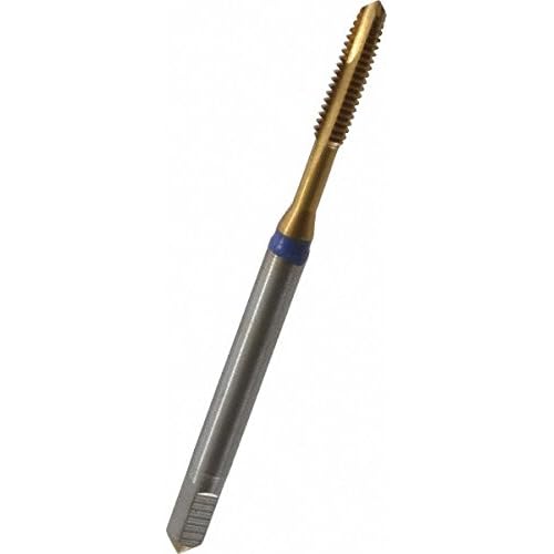 GUHRING 9039070031750 Spiral Point Tap, Plug, Powered Metal Cobalt, TiN Coating, 3 Flute, 5-40 Size