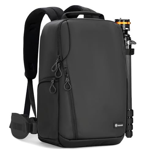 TARION Camera Backpack Waterproof Bag - DSLR Camera Bag with 15.6in Laptop Compartment Rain Cover, Professional Travel Photography Backpack for Photographers, SLR, Camera Lens, TR-XL, Black