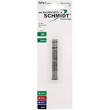 Schmidt 635 Mini D1 Ballpoint Refill Medium, 4 Pack, Black (SC58149) | D1 Standard Size for Multifunction & Mini Pens | Premium Stainless Steel Tip with TC Ball for Smooth Writing