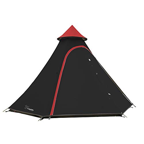 PlayDo Waterproof 380CM12.5ft Camping Teepee Tent Yurt Tent with Screen for Outdoor Camping Hiking Hunting 4 Persons