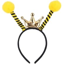 QDTK Antenna Headband Insect Props Cosplay Headbands with Bendable Plush Pom Pom Bopper