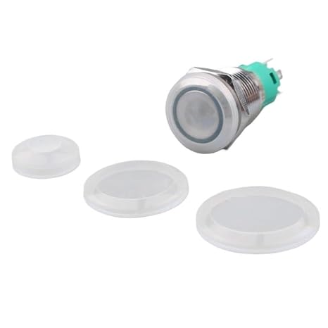 5Pcs 12mm 16mm 19mm 22mm 25mm Metal Push Button Switch Protection Cover Silicone Waterproof Dust Cap(12mm)