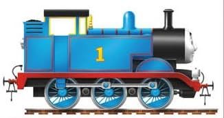 6 Inch Thomas The Tank Engine & Friends Blue No. 1 Removable Wall Decal Sticker Art Home Decor 6 inches Wide by 3 inches Tall