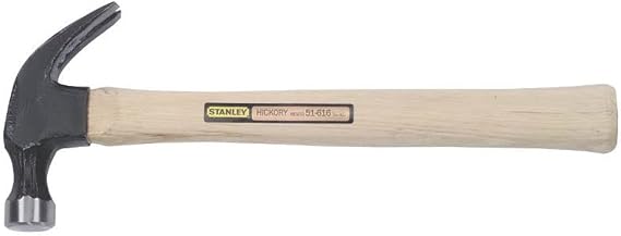 Stanley Hickory Handle Nailing Curved Claw Hammer, 16 Oz