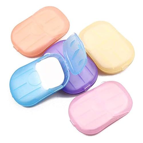 AL- FALAH 20 Pack Mini Portable Hand Scented Disposable,Colorful Camping Soap, Travel for Hand Washing