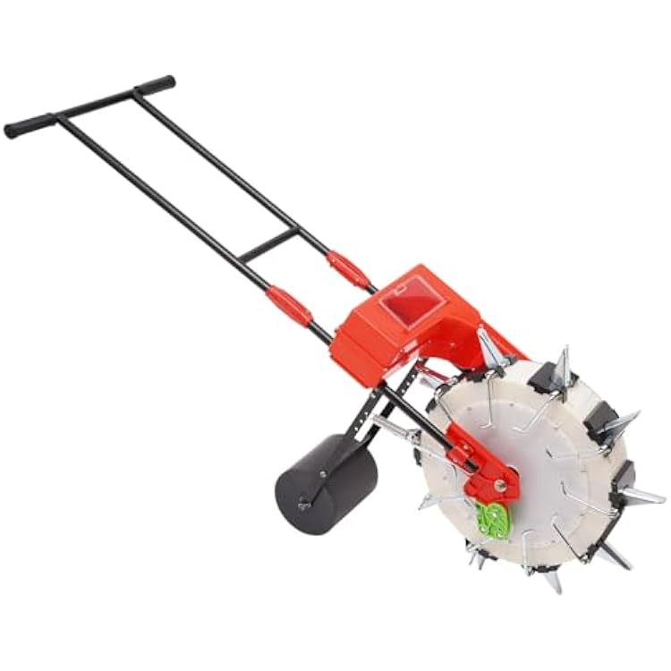 Hand-Push Roller Seeder 16cm Spacing Push Seeder Planter 8.27LBS Storage Box Hand-Push Seeder Row Planter Seeder for Peanut Corn Cotton Soybean Manual Seeding Machine Adjustable Seeding Quantity Depth
