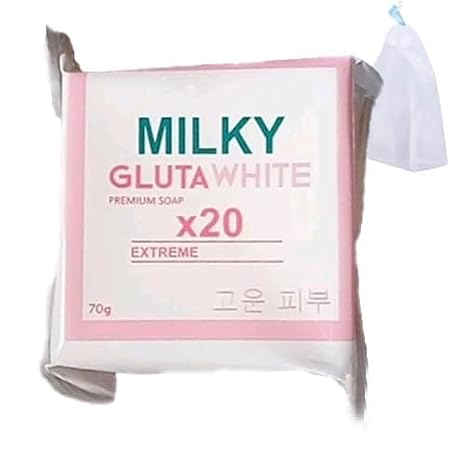 Gluta Milk Soap, 70g Glutamilk Whitening Soap, Beauty Glutamilk SoapBar Premium Brightening Soaps, Gluta Milk Bar Soaps for Face & Body (1pcs)
