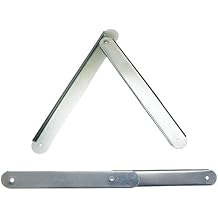 2pcs Aluminum Step Ladder Hinge Replacement Kit,Herringbone Ladder Tie Rod Ladder Accessories, Silver