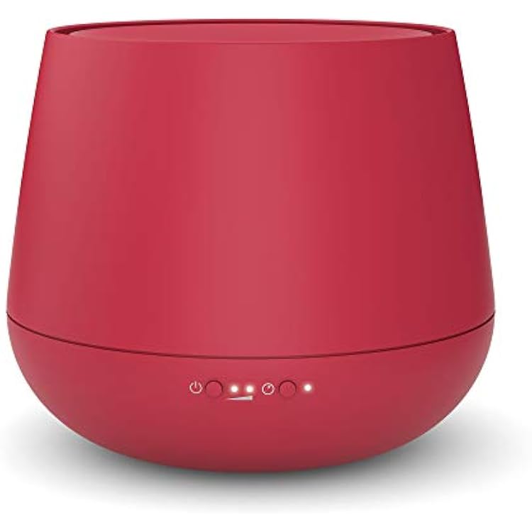 Stadler Form Aroma Diffuser Julia, Ambient Aroma Diffuser with LED-Illuminated Mist, Interval Mode, Swing Mode, Suitable for scents and Essential Oils, 54 h Running time, Chili red