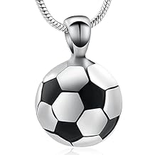 Cremation Jewelry Urn Necklaces for Ashes Stainless Steel Pendant Sport Memorial Keepsake Necklace Ash Holder Keepsake