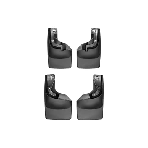 WeatherTech Custom No Drill Splash Guard MudFlaps for Ford Super Duty, Super Duty - Front & Rear Set 110065-120065, Black