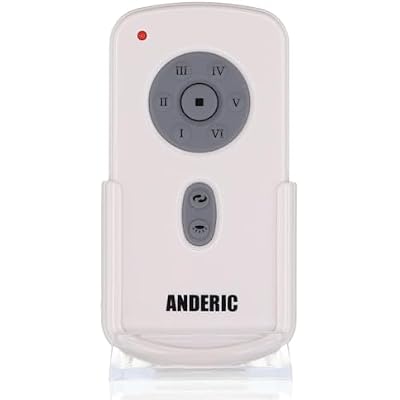 Anderic RR787T Replacement Remote Control for Casablanca DC Ceiling Fans | Compatible with RH787T, UC787T & RH786R Receivers | 6 Fan Speeds, Reverse Airflow, Light Dimming, 4 Dip Switch, Wall Mount
