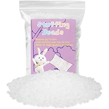 FTEVEN 100g/3.52oz Stuffing Beads, Premium Plastic Weight Stuffed Beads, Poly Pellets Weighted Stuffing Bead with Black Eyes for Stuffed Animals, Bean Bags DIY Crafts